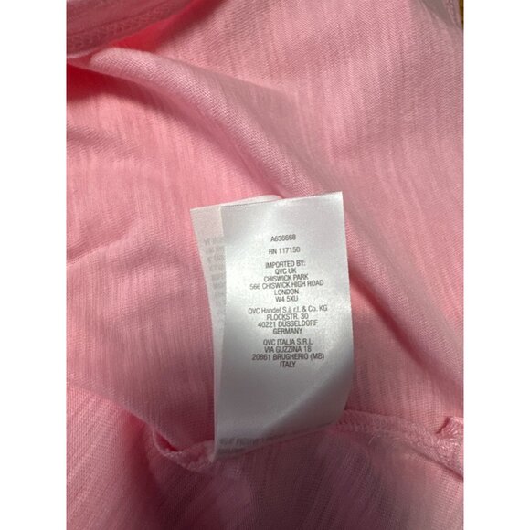 Quacker Factory Mini Pearls V-Neck 3/4 Sleeve Swing Top Women's Size 1X - Picture 9 of 10